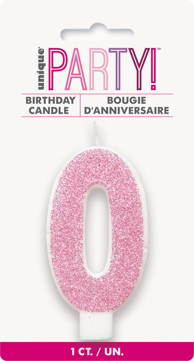 Pink Glitter Candles