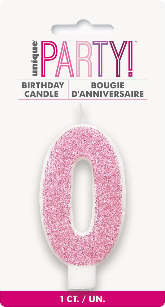Pink Glitter Candles