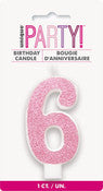 Pink Glitter Candles