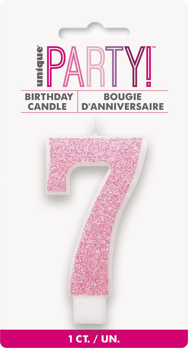 Pink Glitter Candles