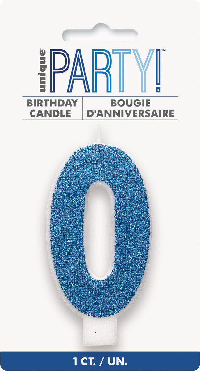 Blue Glitter Candles