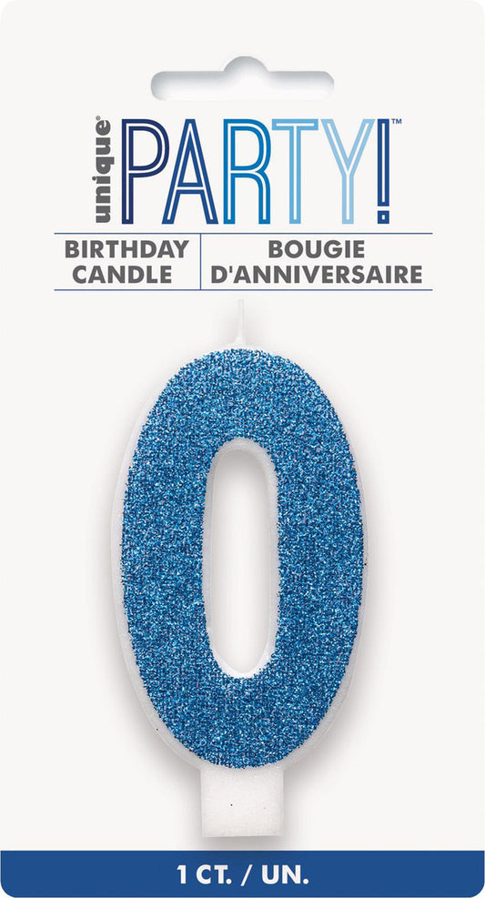 Blue Glitter Candles