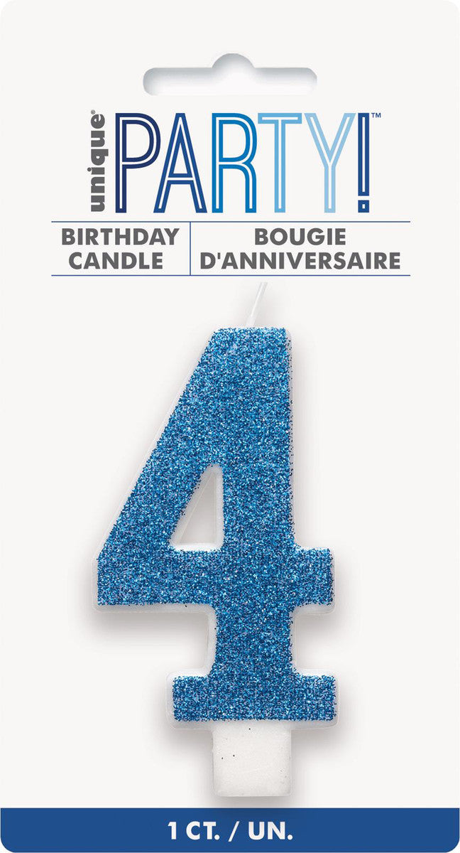 Blue Glitter Candles