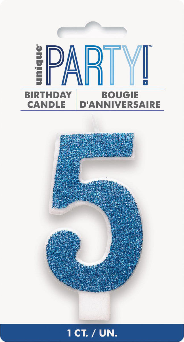 Blue Glitter Candles