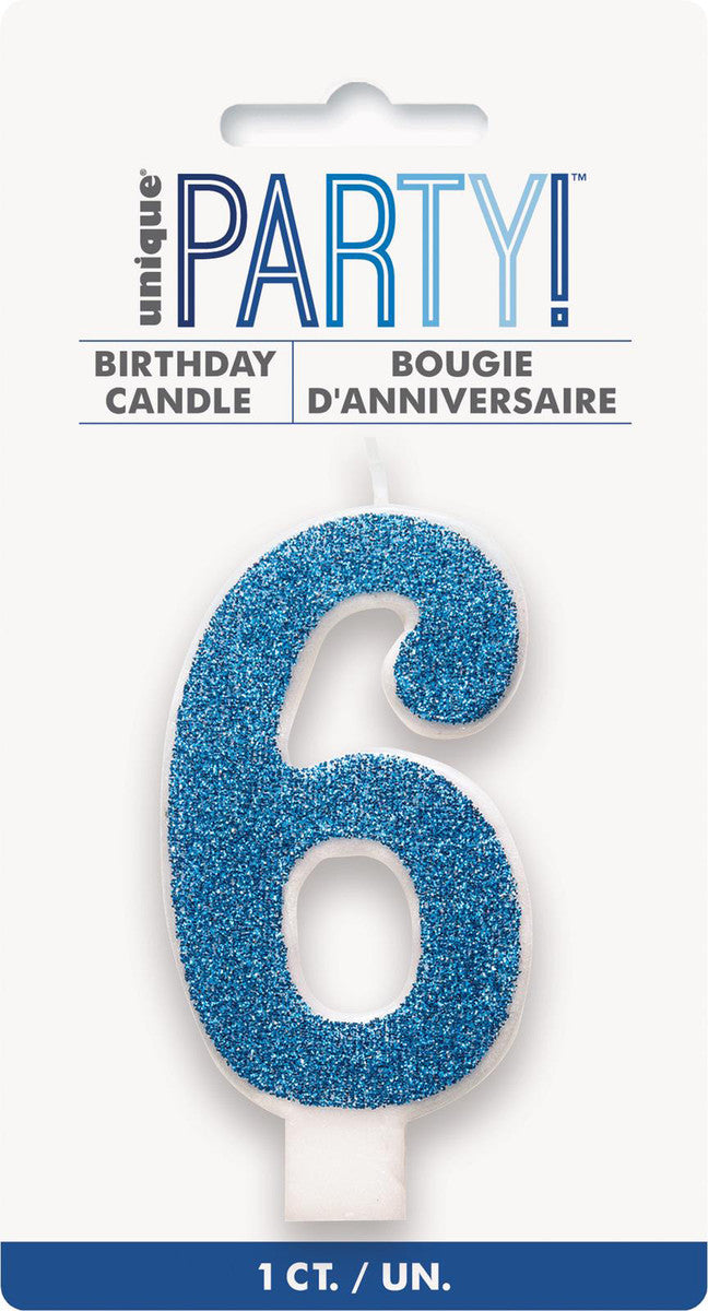 Blue Glitter Candles