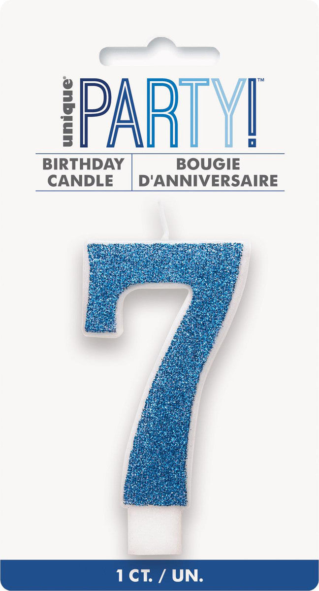 Blue Glitter Candles