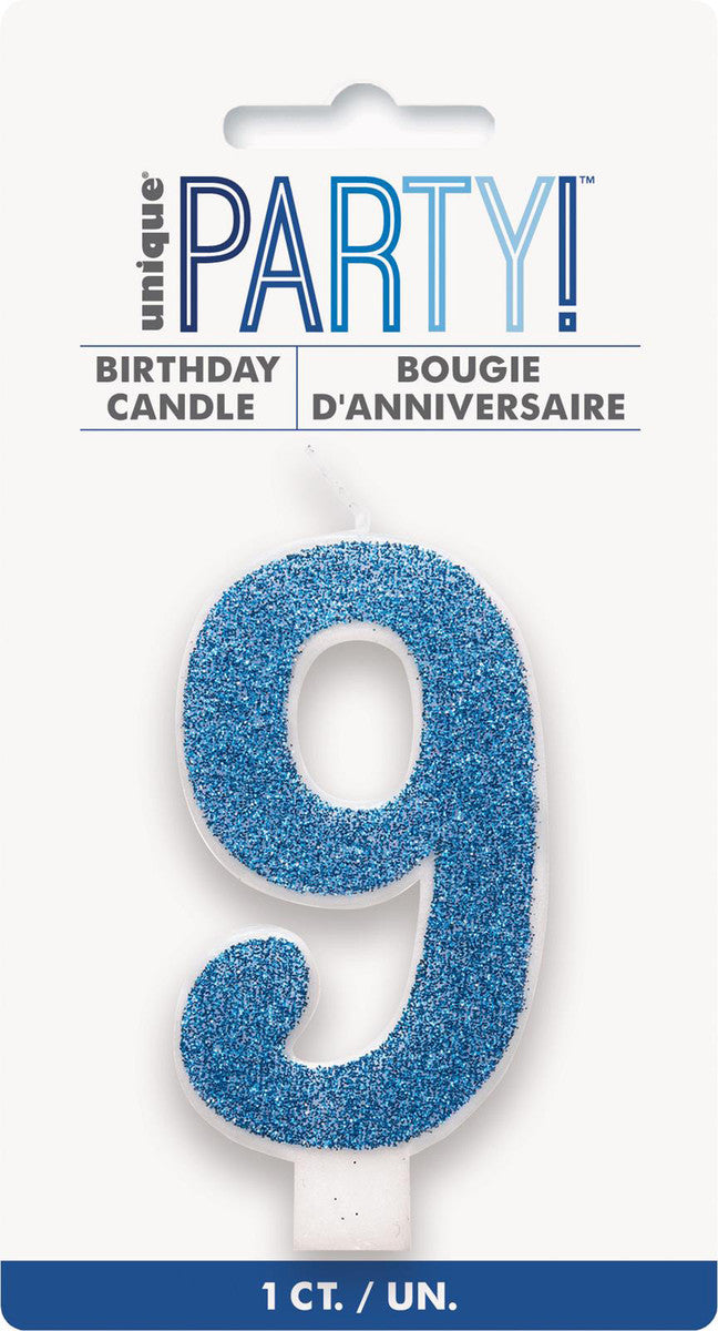 Blue Glitter Candles