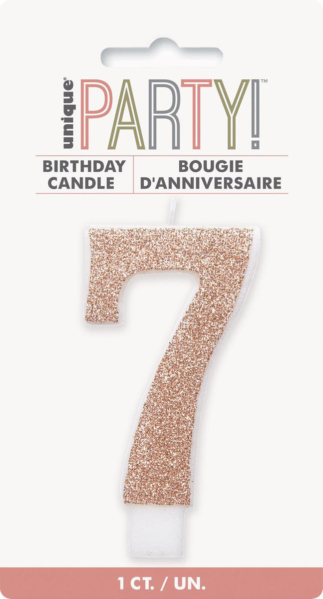 Rose Gold Glitter Candles