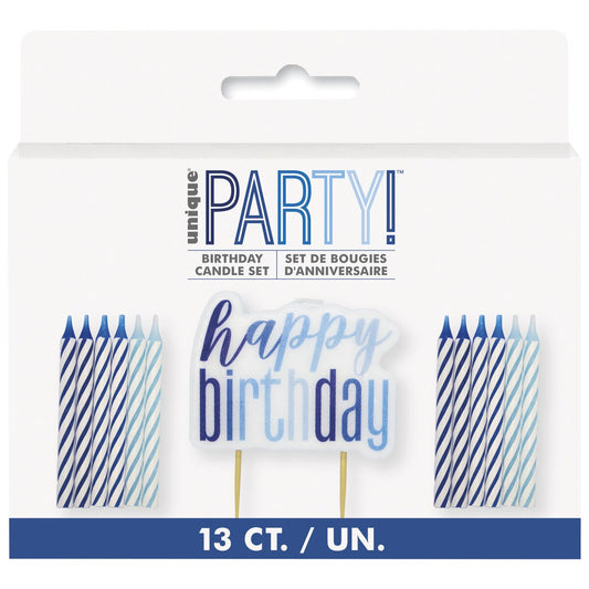 Happy Birthday candle and 12 spirals