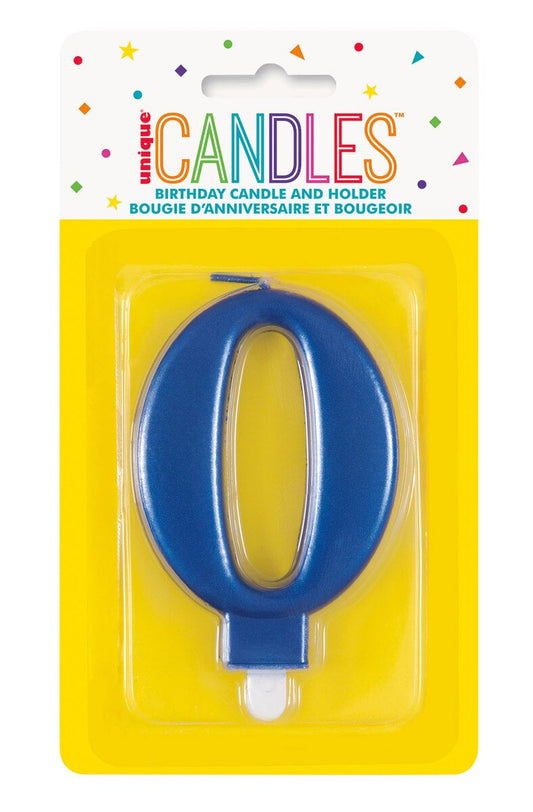 Blue Metalic Candles