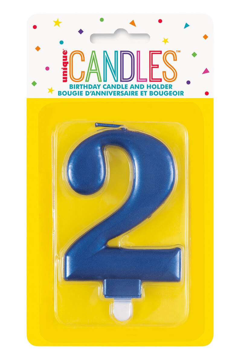Blue Metalic Candles