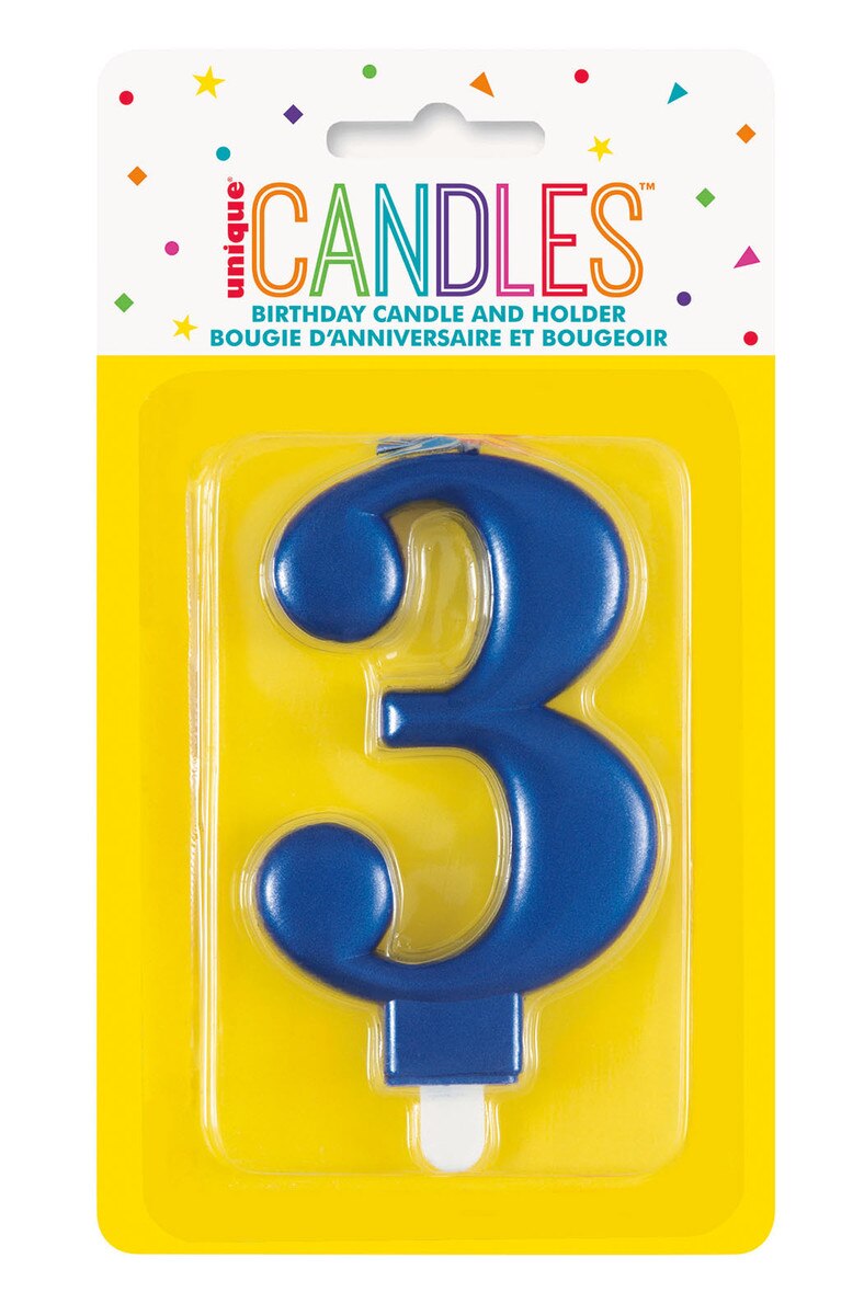 Blue Metalic Candles