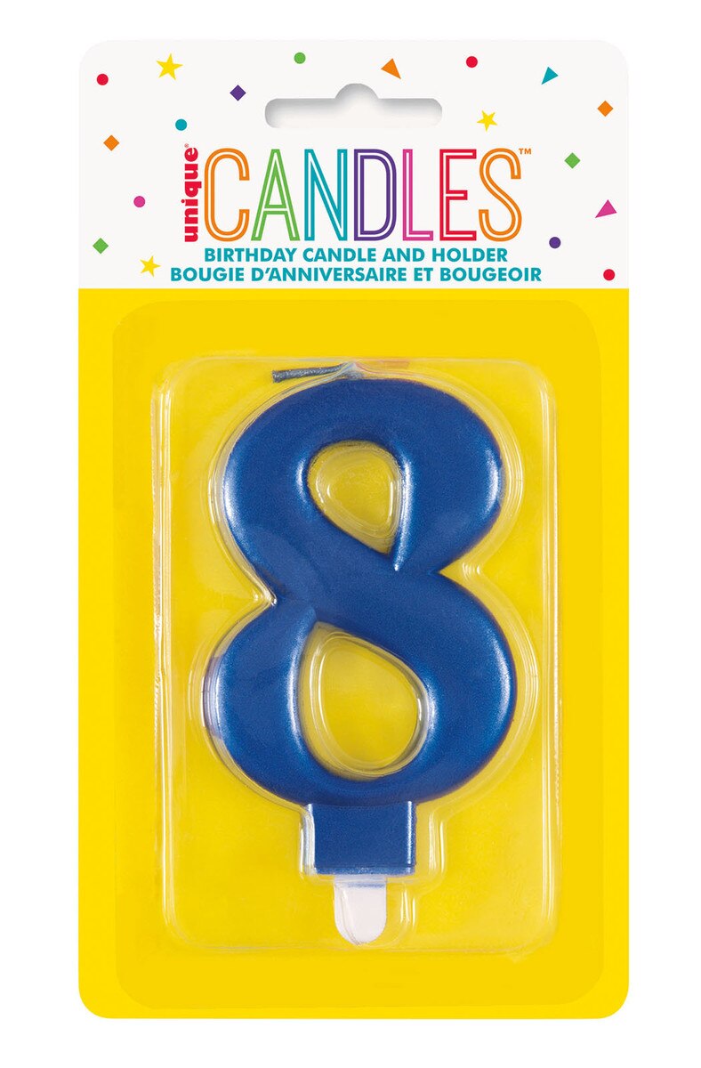Blue Metalic Candles