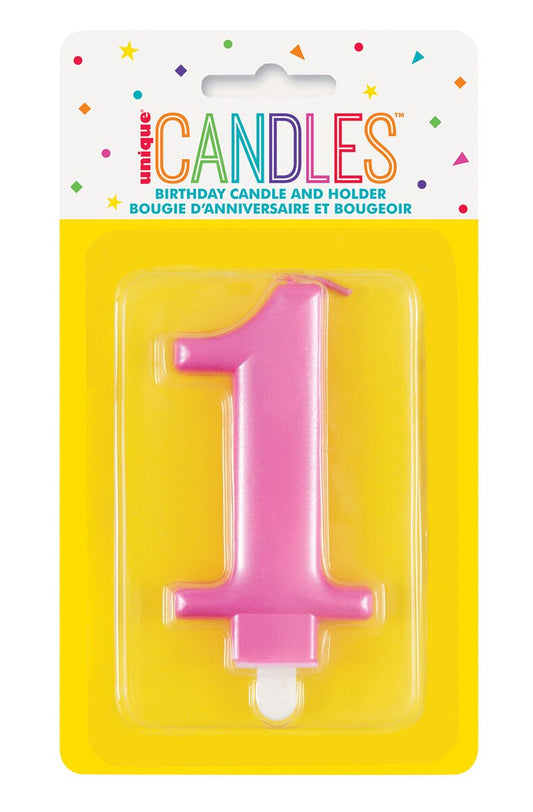 Pink Metalic Candles
