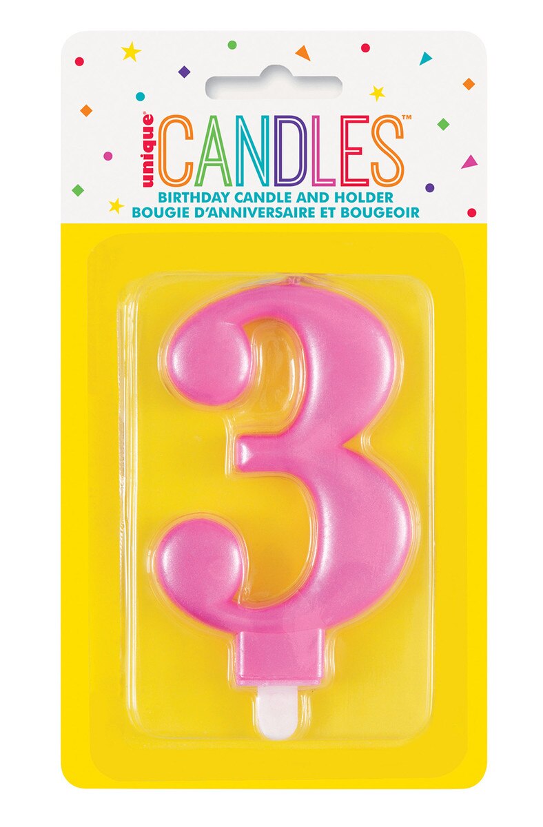 Pink Metalic Candles