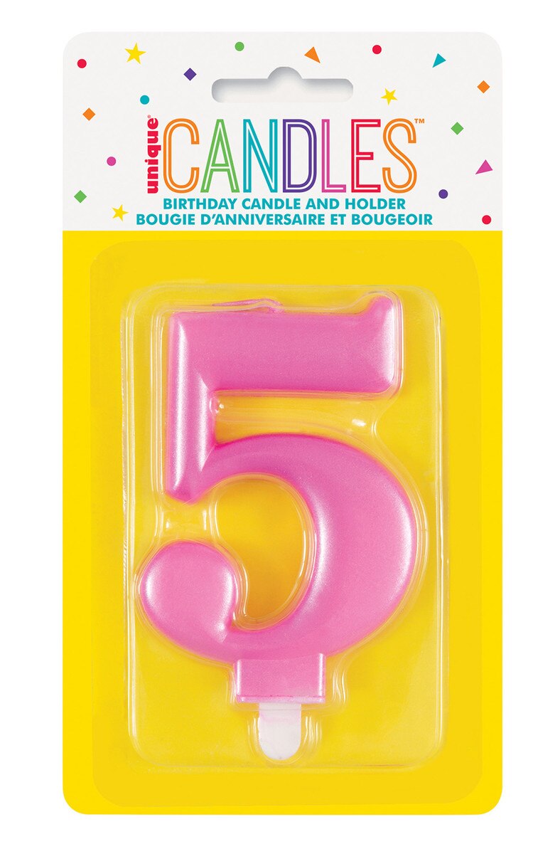 Pink Metalic Candles