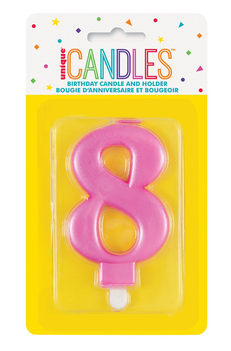 Pink Metalic Candles
