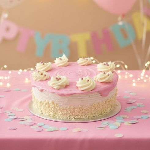 Strawberry Swirl Mud Cake