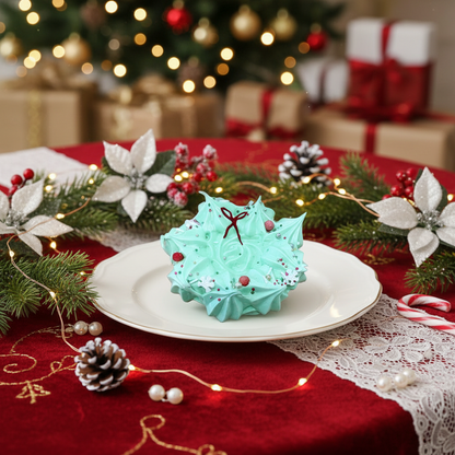 Christmas Wreath Meringues