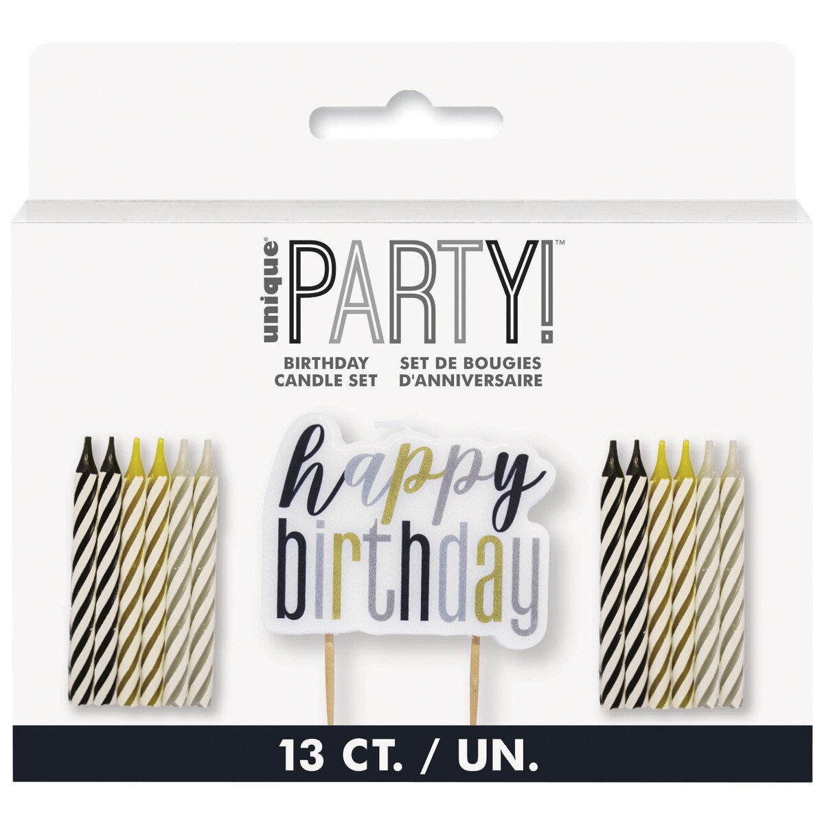 Happy Birthday candle and 12 spirals