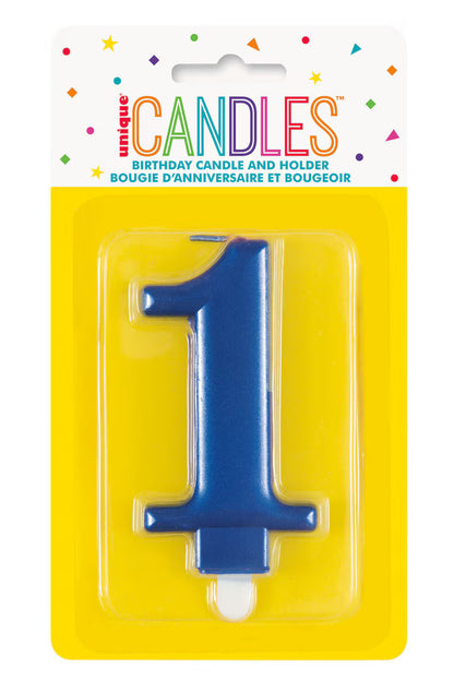 Blue Metalic Candles