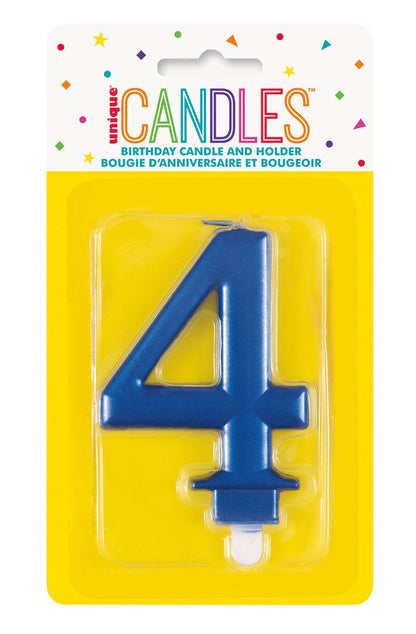 Blue Metalic Candles