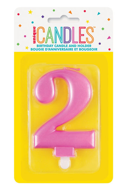 Pink Metalic Candles