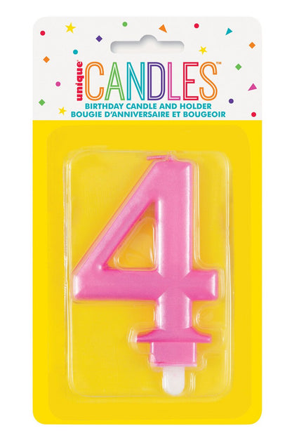 Pink Metalic Candles